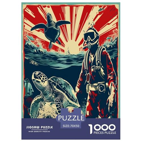 Schildkröte Puzzle 1000-teilige Schwer Puzzle Spielzeug Pädagogisches Spiel Impossible Herausforderungsspielzeug Für Erwachsene Und Kinder in Bewährter 70x50cm/1000pcs Schildkröte Puzzle 1000-teilige Schwer Puzzle Spielzeug Pädagogisches Spiel Impossible Herausforderungsspielzeug Für Erwachsene Und Kinder in Bewährter 70x50cm/1000pcs von CXKSOEACN