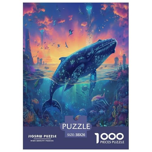 Wal Puzzle 1000-teilige Schwer Puzzle Spielzeug Pädagogisches Spiel Impossible Herausforderungsspielzeug Für Erwachsene Kinder 38x26cm/1000pcs von CXKSOEACN