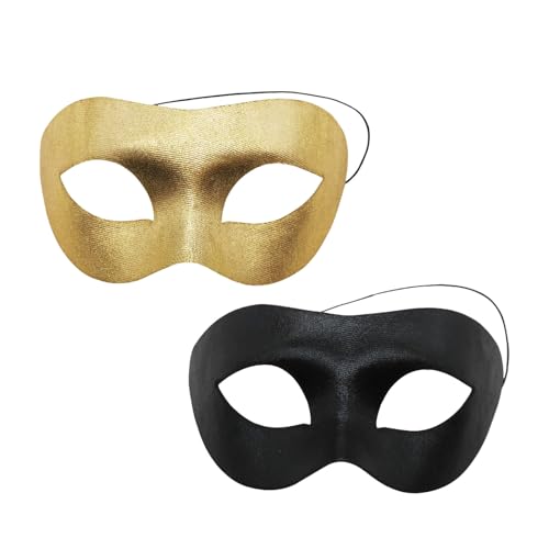 CXNXFD 2 Stück Venezianische Maske, Maskerade Maske,Klassische goldene Maske, Karnevalsmaske mit elastischem Band für männliches und weibliches Paar (schwarz + gold) CXNXFD 2 Stück Venezianische Maske, Maskerade Maske,Klassische goldene Maske, Karnevalsmaske mit elastischem Band für männliches und weibliches Paar (schwarz + gold) von CXNXFD
