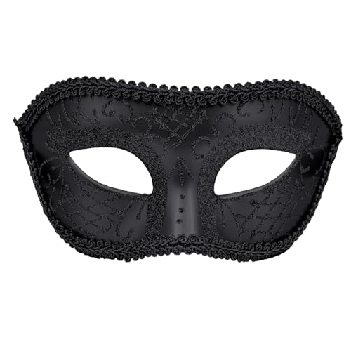 CXNXFD Schwarze Maske Gemaltes Muster Retro Männliche Und Weibliche Halbgesichtsmaske Venezianische Maske Halloween Karneval Cosplay Kostüm Party Kostümzubehör CXNXFD Schwarze Maske Gemaltes Muster Retro Männliche Und Weibliche Halbgesichtsmaske Venezianische Maske Halloween Karneval Cosplay Kostüm Party Kostümzubehör von CXNXFD