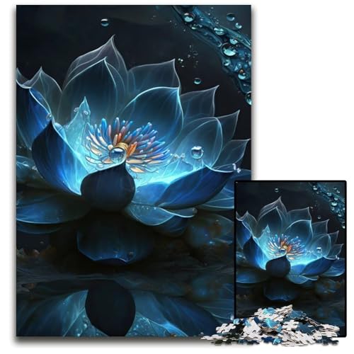 1000teiliges Puzzle Bunte Lotusblumen unmögliche Puzzles für Erwachsene für Heimdekoration Gehirntraining 1000 PCS (75 x 50 cm) von CXUOSADIP