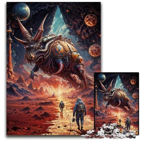 1000teiliges Puzzle Cosmic Alien Quest anspruchsvolle Puzzles anspruchsvolles Denkspiel für Teenager unterhaltsames Familienspiel interaktives Spiel 1000 Teile (75 x 50 cm) von CXUOSADIP