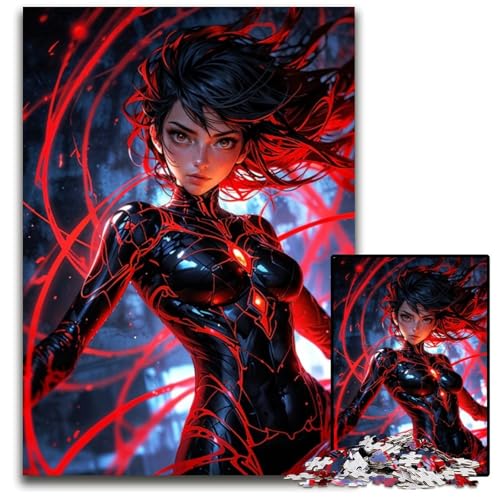1000teiliges Puzzle Dark Enigma Warrior unmögliches Puzzle für Erwachsene Denksportspiel interaktives Familienspiel geeignet für Kinder ab 14 Jahren 1000 Teile (38 x 26 cm) von CXUOSADIP