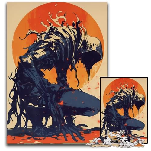 1000teiliges Puzzle Dark Fantasy Core anspruchsvolle Puzzles anspruchsvolles Denkspiel für Teenager unterhaltsames Familienspiel interaktives Spiel 1000 Teile (38 x 26 cm) von CXUOSADIP