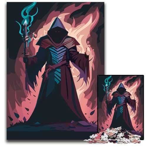1000teiliges Puzzle Dark Mage Holzpuzzle für Erwachsene Geburtstagsgeschenkidee anspruchsvolles Denkspiel 1000 Teile (75 x 50 cm) von CXUOSADIP