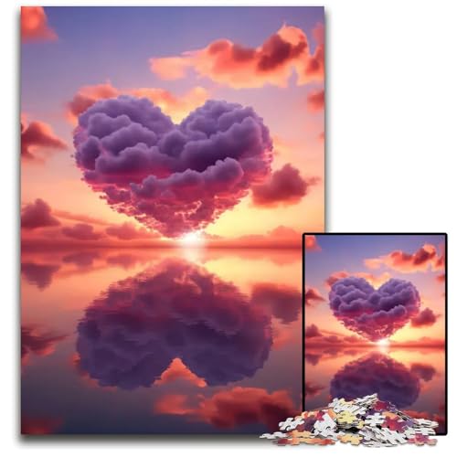 1000teiliges Puzzle Heavenly Heart anspruchsvolle Puzzles anspruchsvolle Denksportaufgabe für Teenager unterhaltsames interaktives Spiel für die ganze Familie 1000 Teile (75 x 50 cm) von CXUOSADIP