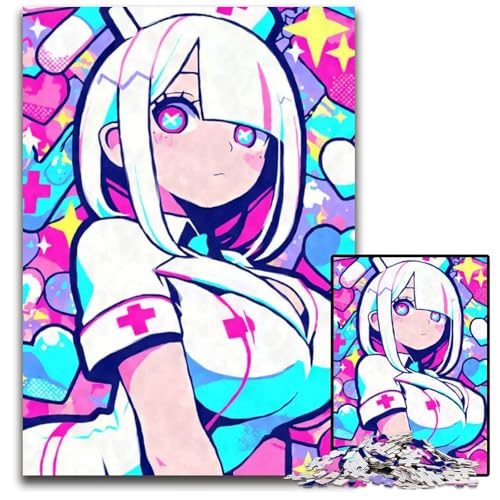 1000teiliges Puzzle KawaiiAnimeKrankenschwester unmögliche Puzzles für Erwachsene Denksportspiel interaktives Familienspiel geeignet für Kinder ab 14 Jahren 1000 Teile (75 x 50 cm) von CXUOSADIP