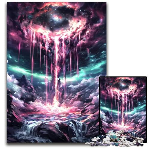 1000teiliges Puzzle Kosmischer Wasserfall unmögliche Puzzles für Erwachsene für Heimdekoration Gehirntraining 1000 Teile (38 x 26 cm) von CXUOSADIP