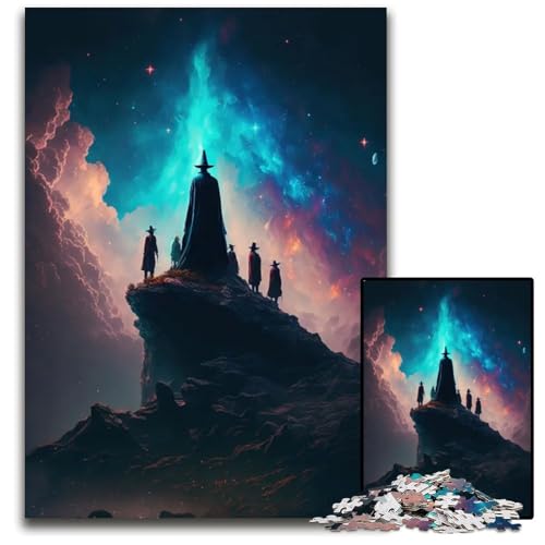 1000teiliges Puzzle Magisches Ritual auf dem Berg Puzzles für Erwachsene ideal für Verliebte perfektes Weihnachts Neujahrs und Valentinstagsgeschenk 1000 Teile (75 x 50 cm) von CXUOSADIP