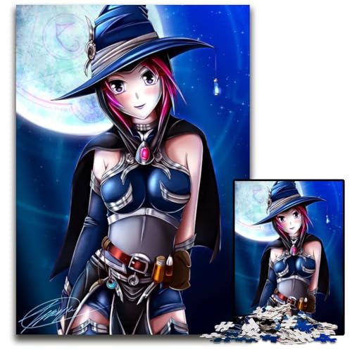 1000teiliges Puzzle Night Wizard anspruchsvolle Puzzles anspruchsvolles Denkspiel für Teenager unterhaltsames Familienspiel interaktives Spiel 1000 Teile (38 x 26 cm) von CXUOSADIP