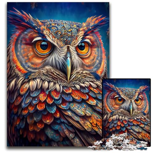 1000teiliges Puzzle abstraktes psychedelisches Holzpuzzle Geschenk für Männer und Frauen Alltag und besondere Anlässe 1000 Teile (38 x 26 cm) von CXUOSADIP