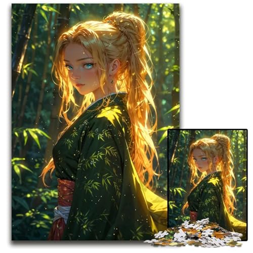 1000teiliges Puzzle für Erwachsene BambuswaldPrinzessin Holzpuzzle für Erwachsene kreatives Familienspiel Heimdekoration Teenager 1000 PCS (75 x 50 cm) von CXUOSADIP