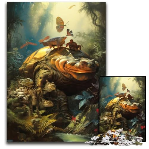 1000teiliges Puzzle für Erwachsene Eine surreale gepanzerte Kröte 14 Puzzles für Erwachsene Anspruchsvolles Denkspiel für Teenager Spaß am Familienspieleabend 1000 Teile (75 x 50 cm) von CXUOSADIP
