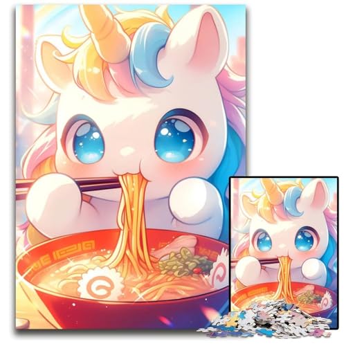 1000teiliges Puzzle für Erwachsene EinhornRamen MärchenPuzzles für Erwachsene Heimaktivität für Feiertage Geburtstage und Familienspieleabende 1000 Teile (38 x 26 cm) von CXUOSADIP
