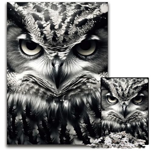 1000teiliges Puzzle für Erwachsene EulenTiere DIYDekoration GehirnHerausforderung für Erwachsene FamilienUrlaubsgeschenk 1000 PCS (75 x 50 cm) von CXUOSADIP