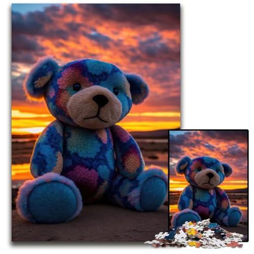 1000teiliges Puzzle für Erwachsene TeddybärStil DIYDekoration GehirnHerausforderung für Erwachsene FamilienWeihnachtsgeschenk 1000 PCS (75 x 50 cm) von CXUOSADIP