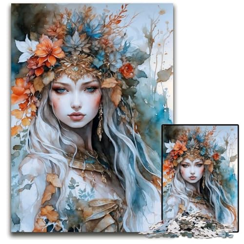 1000teiliges Puzzle für Erwachsene Winterkönigin Holzpuzzle perfekte Dekoration für Zuhause oder das Büro 1000 Teile (75 x 50 cm) von CXUOSADIP