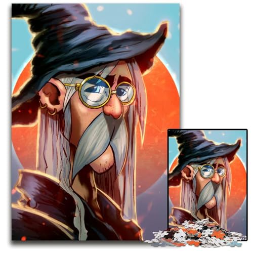 1000teiliges Puzzle für Erwachsene WizardImpossible Puzzles für Erwachsene interaktives Familienspiel DIYHeimdekoration GehirnHerausforderung Geschenk 1000 Teile (38 x 26 cm) von CXUOSADIP