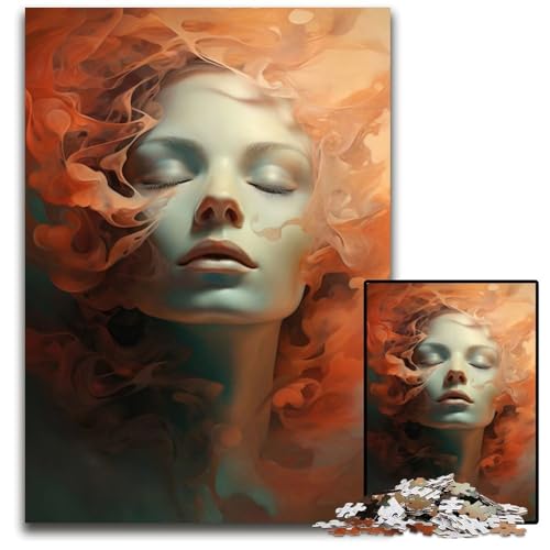 1000teiliges Puzzle für Erwachsene abstrakte Feminine Mystik Puzzles für Erwachsene anspruchsvolles Denkspiel für Teenager Spaß für den Familienspielabend 1000 Teile (75 x 50 cm) von CXUOSADIP