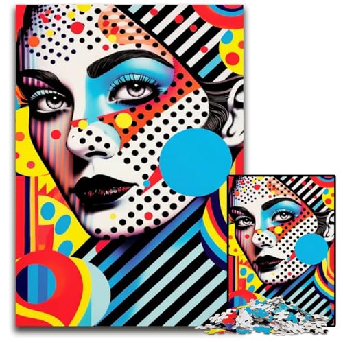 1000teiliges Puzzle im MeisterwerkStil Porträt Holzpuzzle für Erwachsene Geburtstagsgeschenkidee anspruchsvolles Denkspiel 1000 Teile (75 x 50 cm) von CXUOSADIP