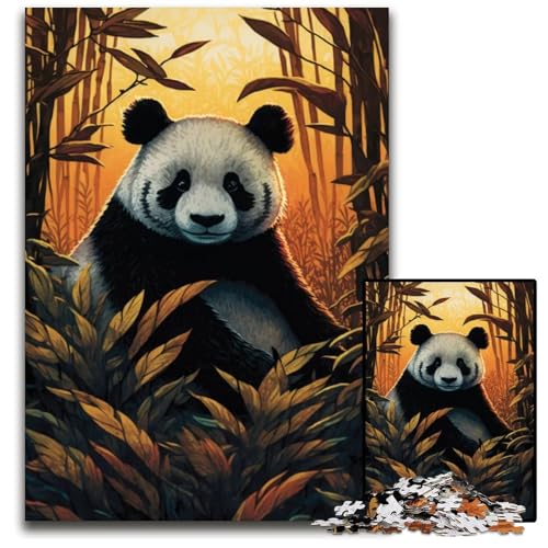 1000teiliges Puzzle im PandaArtStil anspruchsvolles Rätsel Denksportspiel für Teenager 1000 Teile (75 x 50 cm) von CXUOSADIP