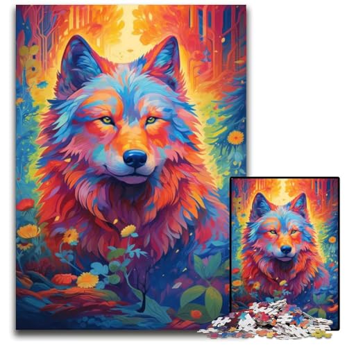 1000teiliges Puzzle im WolfArtSerienstil Holzpuzzle für Erwachsene Geburtstagsgeschenkidee anspruchsvolles Denkspiel 1000 Teile (75 x 50 cm) von CXUOSADIP