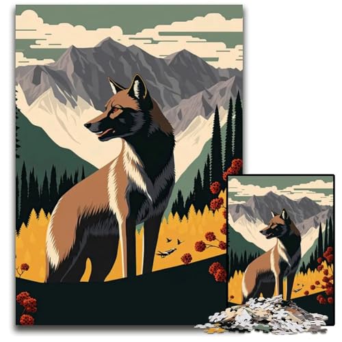 1000teiliges Puzzle im WolfArtSerienstil für Erwachsene Anspruchsvolles Denkspiel für Teenager Spaß für den Familienspieleabend 1000 Teile (75 x 50 cm) von CXUOSADIP