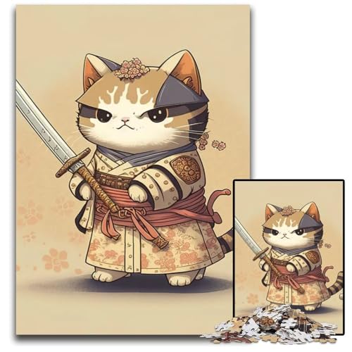 1000teiliges Puzzle süße Katze Japan anspruchsvolle Puzzles perfekt für Familienfeiern Geburtstage Feiertage 1000 Teile (75 x 50 cm) von CXUOSADIP