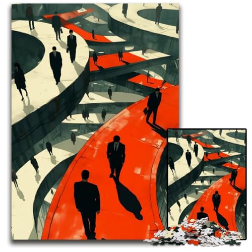 1000teiliges PuzzleGeschenk Abnormal Coreb aus Holz zum Entspannen und Herausfordern farbenfrohe Heimdekoration Kunst Freunde 1000 Teile (38 x 26 cm) von CXUOSADIP