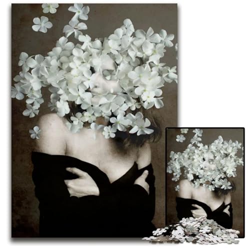 1000teiliges PuzzleGeschenk abstraktes Porträt Holzpuzzle zum Entspannen und Herausfordern farbenfrohe Heimdekoration Kunst Freunde 1000 Teile (75 x 50 cm) von CXUOSADIP