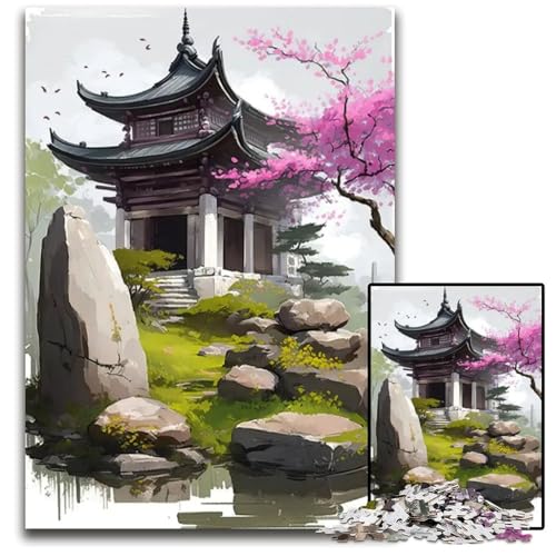 A Top The Hill 1000teiliges Puzzle für Erwachsene Holzpuzzle für Teenager und Familien perfekte DIYDekoration und knifflige Herausforderung 1000 Teile (38 x 26 cm) von CXUOSADIP