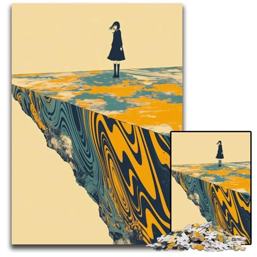 Abnormales KernstückPuzzle Holzpuzzle Spiel für Erwachsene Geschenk interaktives Familienspiel GehirnHerausforderung Geschenk 1000 Teile (38 x 26 cm) von CXUOSADIP