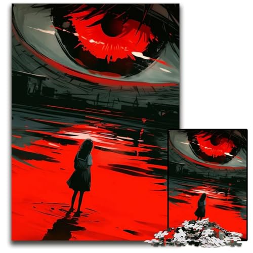 Abnormales KernstückPuzzle Holzpuzzle Spiel für Erwachsene Geschenk interaktives Familienspiel GehirnHerausforderung Geschenk 1000 Teile (38 x 26 cm) von CXUOSADIP