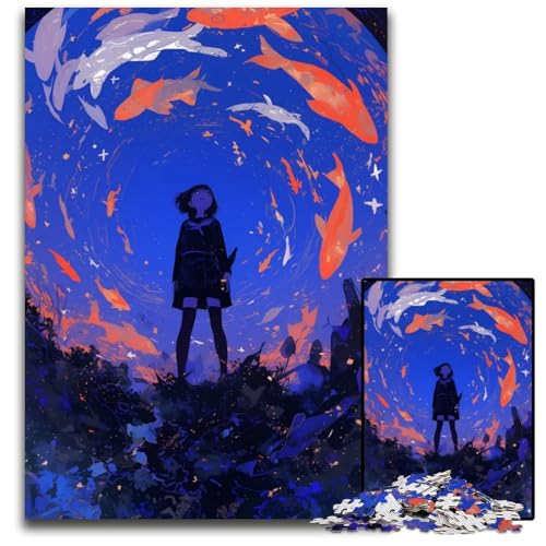 Abnormales KernstückPuzzle Holzpuzzle Spiel für Erwachsene Geschenk interaktives Familienspiel GehirnHerausforderung Geschenk 1000 Teile (38 x 26 cm) von CXUOSADIP