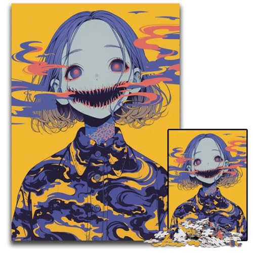 Abnormales KernstückPuzzle Holzpuzzle Spiel für Erwachsene Geschenk interaktives Familienspiel GehirnHerausforderung Geschenk 1000 Teile (38 x 26 cm) von CXUOSADIP