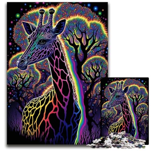 Abstrakte psychedelische Puzzles 1000 Teile für Erwachsene schwierige Puzzles für Erwachsene Teenager Paare und Freunde zum Geburtstag Weihnachten 1000 Teile (38 x 26 cm) von CXUOSADIP