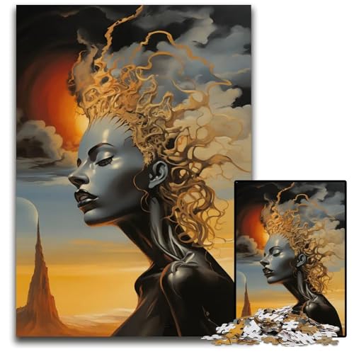 Abstrakte schöne RätselPuzzles für Erwachsene 1000 Puzzles interaktives Familienspiel GehirnHerausforderung Lernspielzeug 1000 Teile (75 x 50 cm) von CXUOSADIP