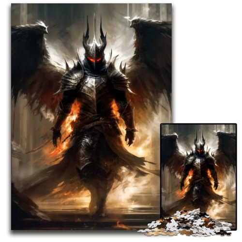 Angel Knight Puzzle 1000 Teile für Erwachsene Puzzles Spiel für Erwachsene Geschenk Familieninteraktives Spiel Gehirnherausforderung Geschenk 1000 PCS (75x50cm) von CXUOSADIP