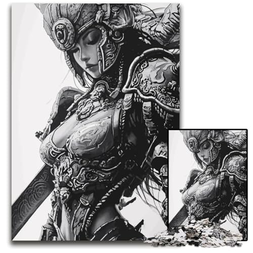 Angel Samurai Warrior Puzzles für Erwachsene 1000 Puzzles Interaktives Familienspiel GehirnHerausforderung Lernspielzeug 1000 Teile (38 x 26 cm) von CXUOSADIP
