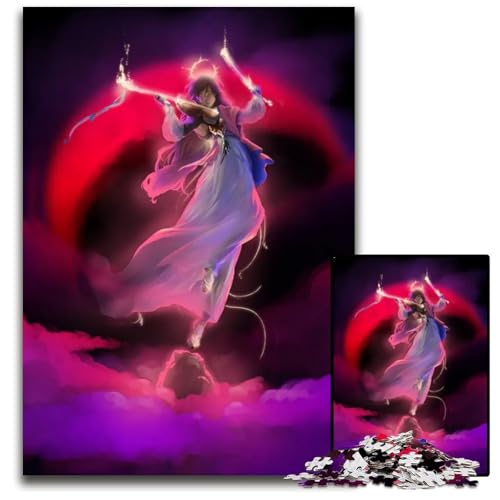 Angelic Violinist14b Puzzle für Erwachsene 1000 Holzpuzzles für Heimdekoration Gehirntraining 1000 Teile (38 x 26 cm) von CXUOSADIP