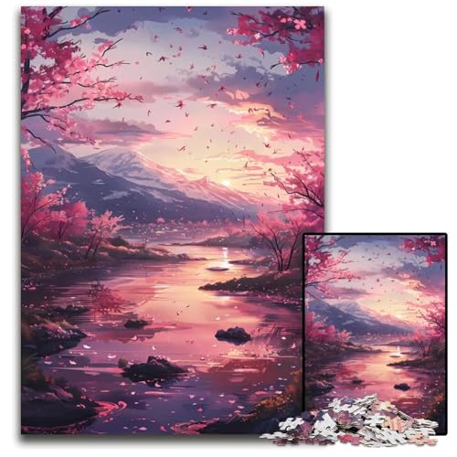 AnimeLandschaft 1000teiliges Puzzle für Erwachsene Puzzle für Erwachsene Geburtstage und Feiertage 1000 Teile (75 x 50 cm) von CXUOSADIP