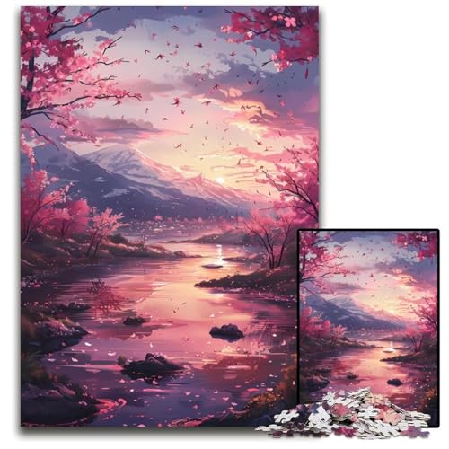 AnimeLandschaftspuzzle 1000 Teile Puzzle für Erwachsene perfekt für Familienfeiern Geburtstage Feiertage 1000 Teile (38 x 26 cm) von CXUOSADIP