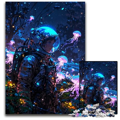 AnimeMädchen Lost in Wonder14 1000teiliges Puzzle Holzpuzzle für Erwachsene anspruchsvolle Denksportaufgabe Familienaktivität Heimdekoration 1000 Teile (38 x 26 cm) von CXUOSADIP