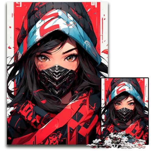 AnimeMädchenPuzzle 1000 Teile Puzzle pädagogisches Denkspiel künstlerische Heim und Bürodekoration ab 14 Jahren 1000 Teile (38 x 26 cm) von CXUOSADIP