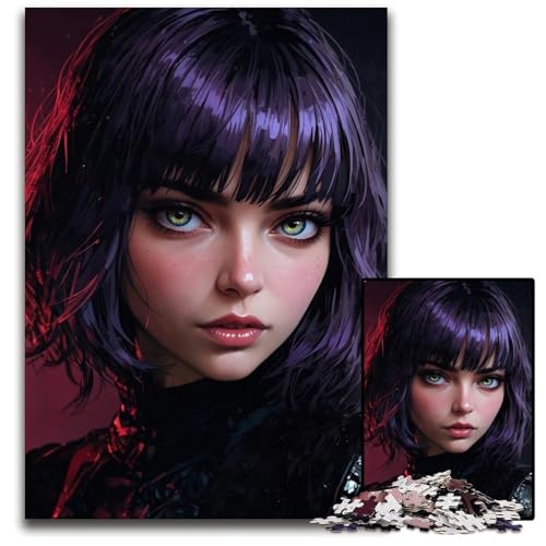 AnimeMädchenporträt Emilia 1000teiliges Puzzle für Erwachsene schwierige Puzzles für Erwachsene perfekt für Heimdekoration Geburtstage Feiertage und Geschenke 1000 Teile (75 x 50 cm) von CXUOSADIP