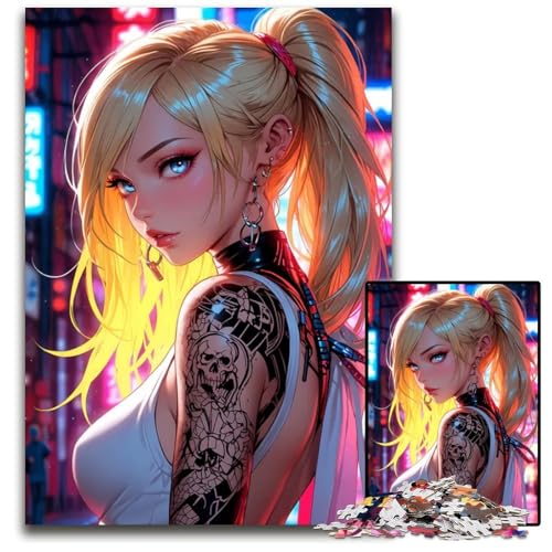 AnimeNeonMädchen mit TotenkopfTattooPuzzle 1000 Teile für Erwachsene unmögliche Puzzles für Erwachsene anspruchsvolles Denkspiel für Teenager Spaß für den Familienspieleabend 1000 Teile (38 x 26 cm) AnimeNeonMädchen mit TotenkopfTattooPuzzle 1000 Teile für Erwachsene unmögliche Puzzles für Erwachsene anspruchsvolles Denkspiel für Teenager Spaß für den Familienspieleabend 1000 Teile (38 x 26 cm) von CXUOSADIP