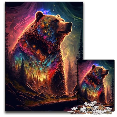BärenGalaxie 1000teiliges Puzzle für Erwachsene Puzzle für Erwachsene Geburtstage und Feiertage 1000 Teile (75 x 50 cm) von CXUOSADIP