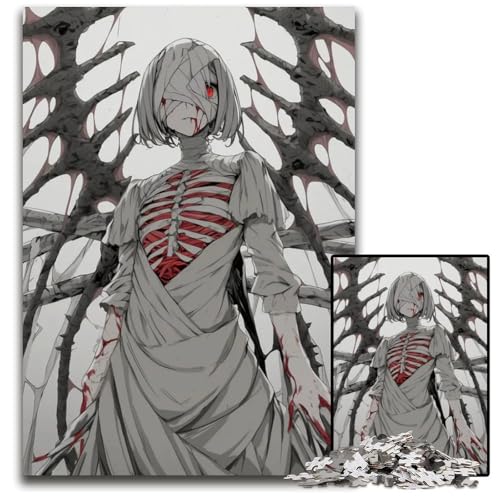 Bloody Angel Puzzle 1000 Teile Unmögliches Puzzle für Erwachsene Lernspielzeug für Teenager HeimbüroDekor 1000 Teile (38 x 26 cm) von CXUOSADIP