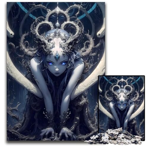 Blueeyed Queen Puzzle 1000 Teile Unmögliches Puzzle für Erwachsene Lernspielzeug für Teenager HeimbüroDekor 1000 Teile (38 x 26 cm) von CXUOSADIP