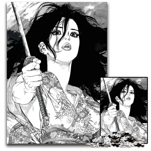 Boichi AnimeMädchenPuzzles für Erwachsene 1000 Teile Holzpuzzles für Heimdekoration Gehirntraining 1000 Teile (38 x 26 cm) von CXUOSADIP